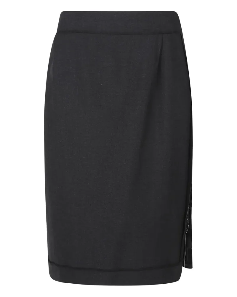 Maison Margiela zip midi skirt - Schwarz Schwarz