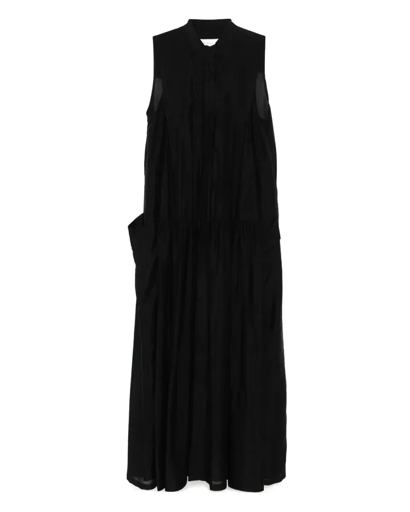 christian wijnants Dess Midikleid - Schwarz Schwarz