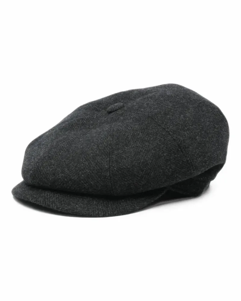 Tagliatore Buddy Baseballkappe mit Fischgrätenmuster - Schwarz Schwarz