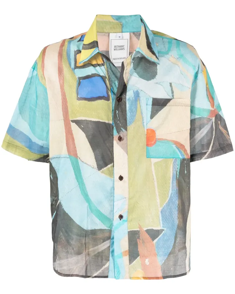 Bethany Williams Sociale Bowlinghemd - Blau Blau