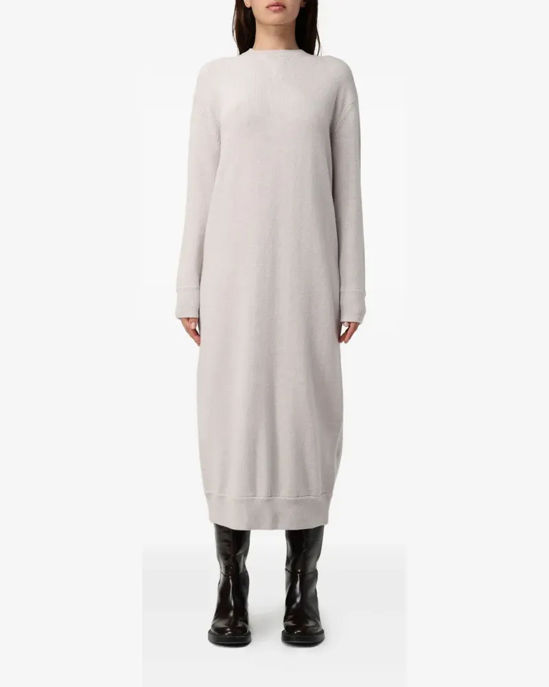 Max Mara Max Mara Yarden Midikleid mit rundem Ausschnitt - Nude Nude