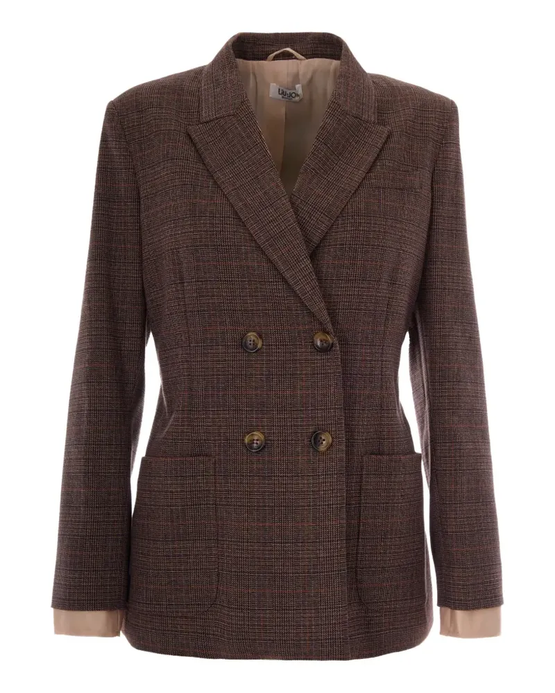 Liu Jo Prince of Wales tartan blazer - Braun Braun