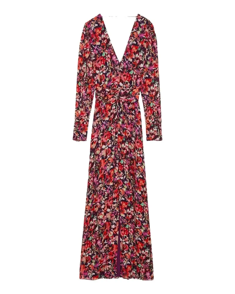 Patrizia Pepe floral-print V-neck dress - Violett Violett