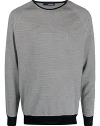 LARDINI Gestreifter Pullover mit rundem Ausschnitt Blau