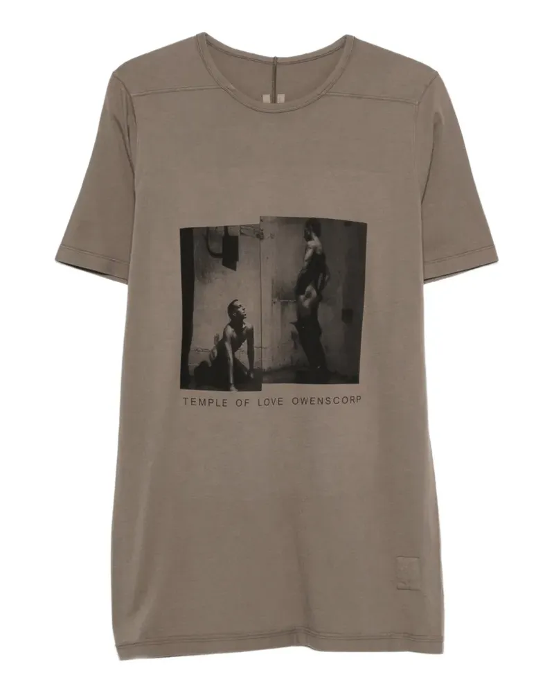 DRKSHDW by Rick Owens Level T-Shirt mit Print - Nude Nude