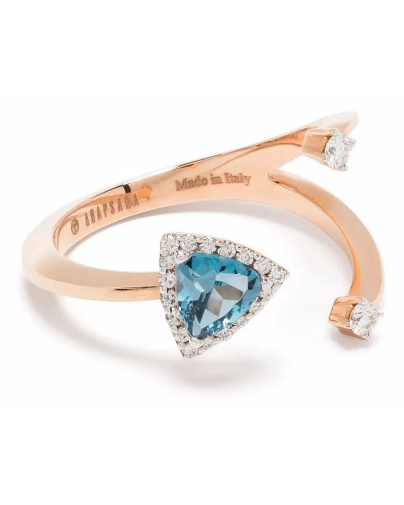 ANAPSARA 18kt Rotgoldring mit Diamanten - Rosa Rosa
