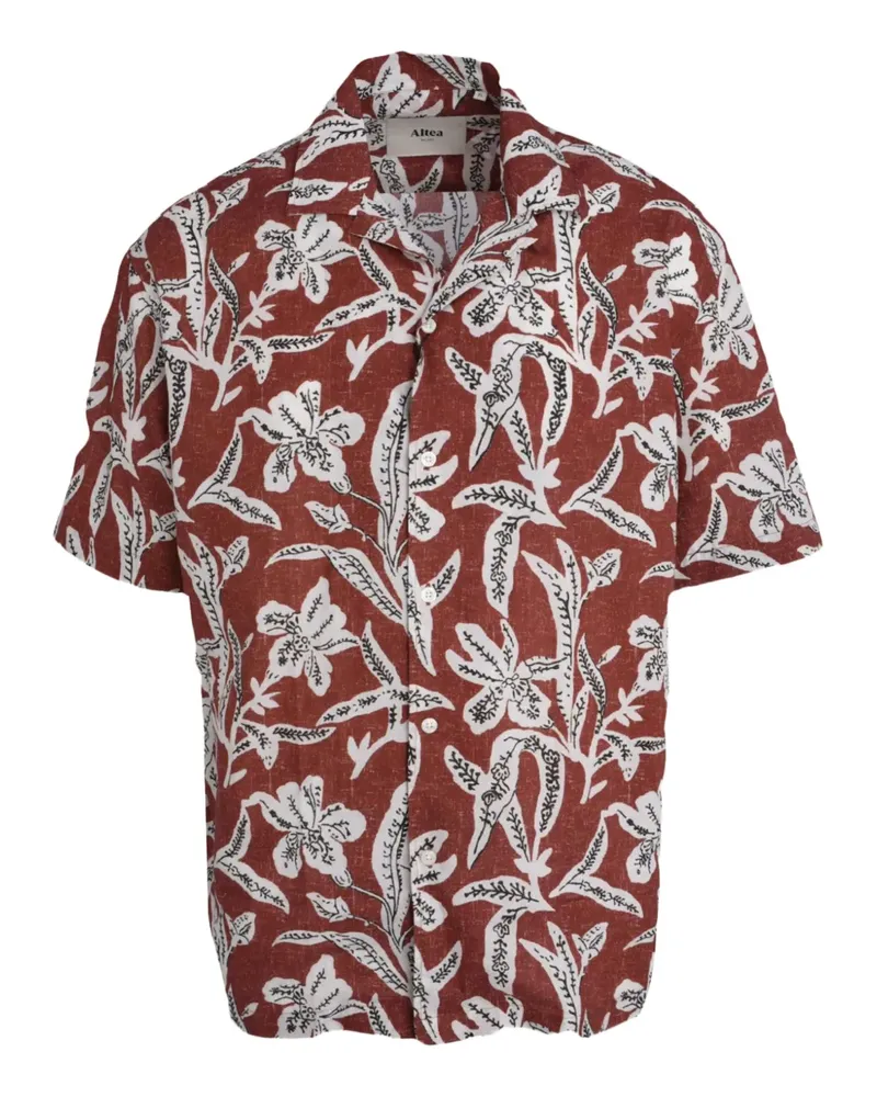 Altea Bart Hemd mit Blumen-Print - Orange Orange