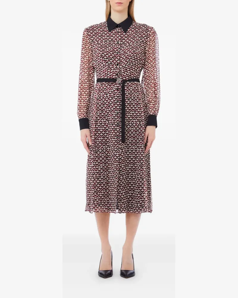 Liu Jo collared belted dress - Rot Rot