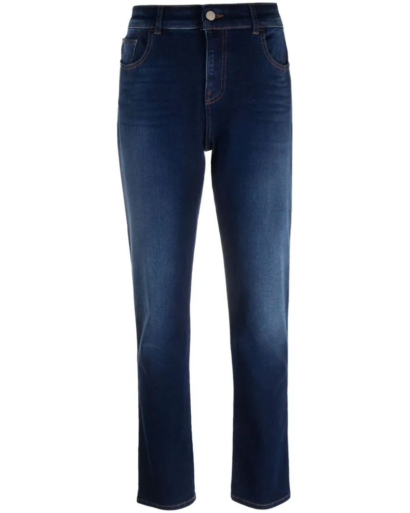 Emporio Armani Slim-Fit-Jeans mit Logo Blau