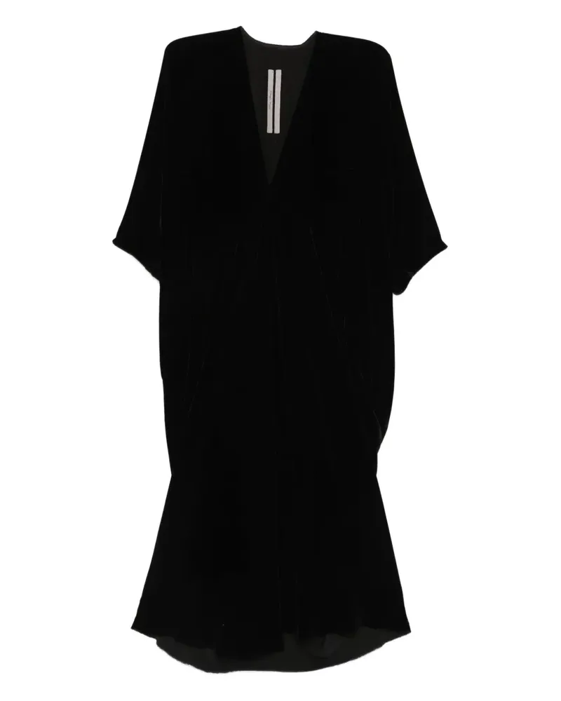 Rick Owens Midikleid mit V-Ausschnitt - Schwarz Schwarz