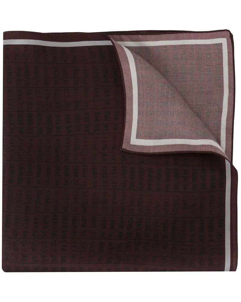 Ermenegildo Zegna Schal mit Zahlen-Print - Violett Violett