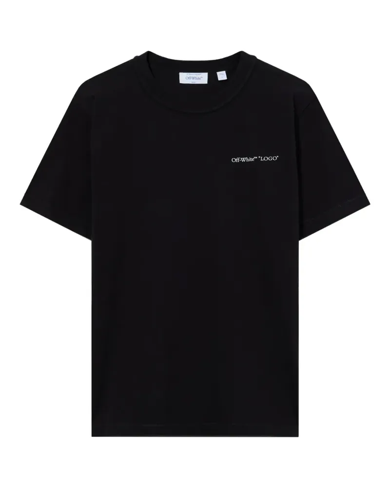 OFF-WHITE T-Shirt mit Logo-Print - Schwarz Schwarz