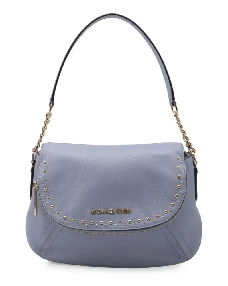 Michael Kors Aria Schultertasche mit Nieten - Blau Blau