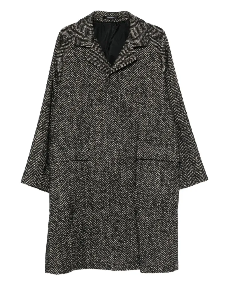 Tagliatore Loyds herringbone pocket coat - Schwarz Schwarz