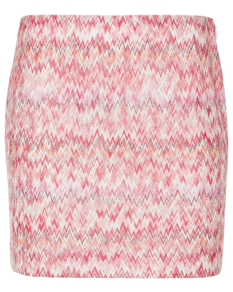 Missoni Minirock mit Zickzackmuster Rosa