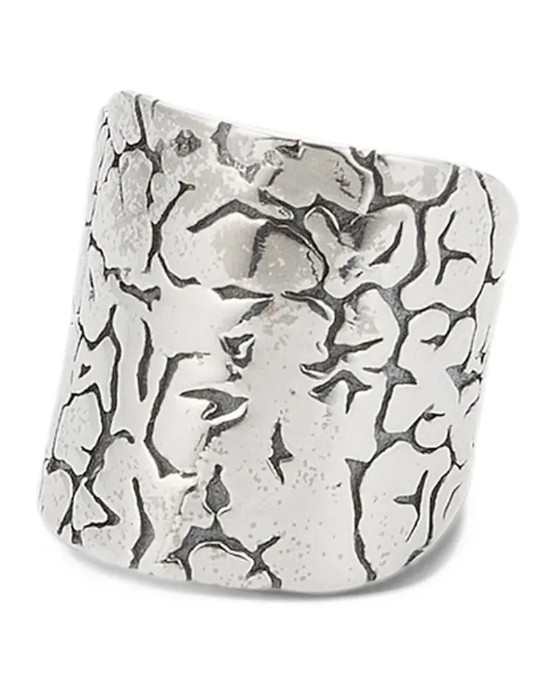 Emanuele Bicocchi cracked-effect ear cuff - Silber Silber