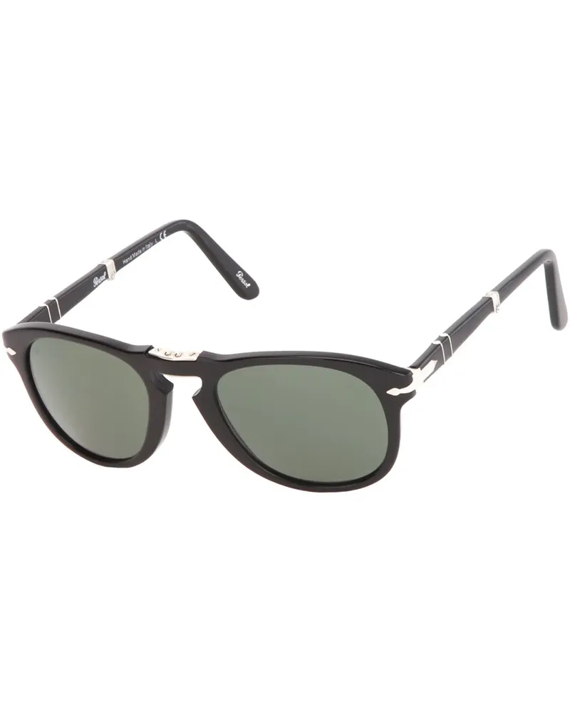 Persol Sonnenbrille mit abgerundeten Gläsern - Schwarz Schwarz
