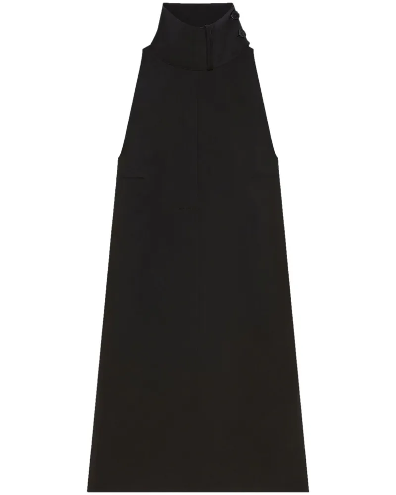 Courrèges Minikleid mit Schal - Schwarz Schwarz