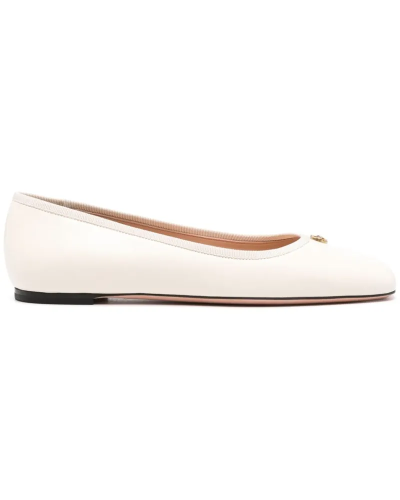 Bally Ballerinas mit Logo-Schild - Nude Nude