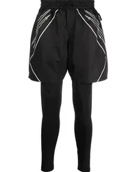 Philipp Plein Tiger Court Lauf-Shorts Schwarz