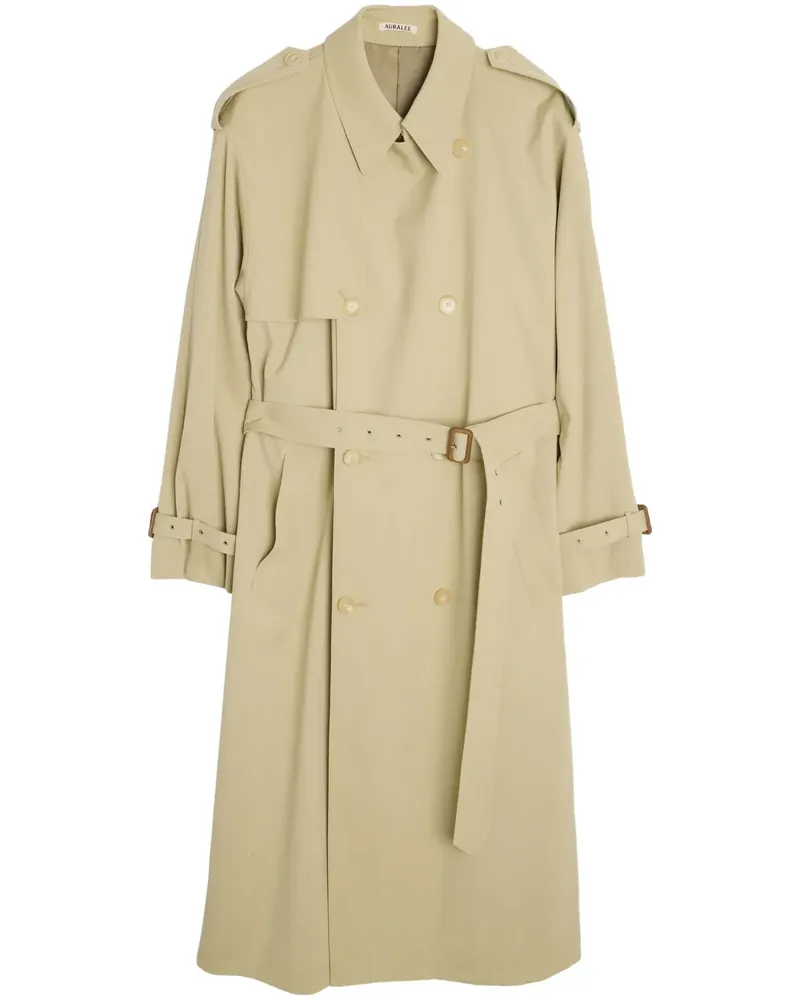 AURALEE Trenchcoat aus Wolle - Nude Nude
