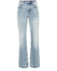 Saint Laurent Tief sitzende Straight-Leg-Jeans Blau