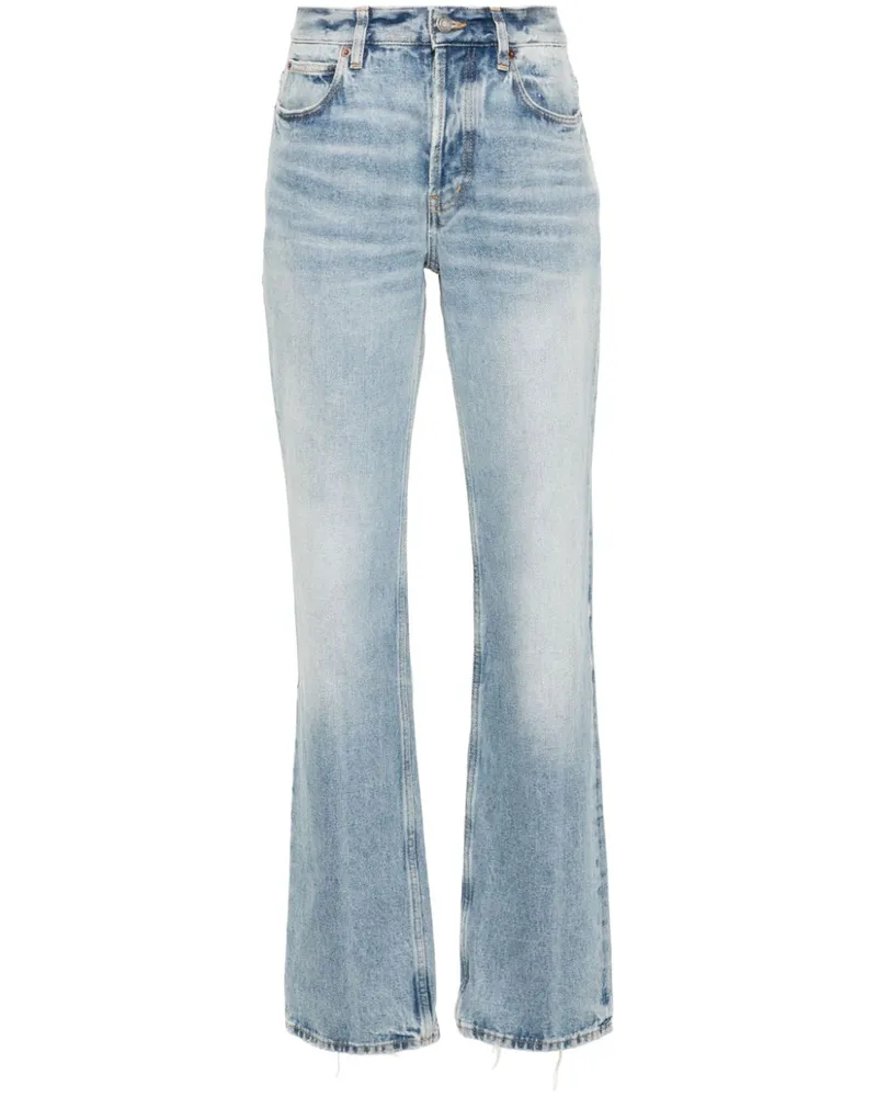 Saint Laurent Tief sitzende Straight-Leg-Jeans - Blau Blau