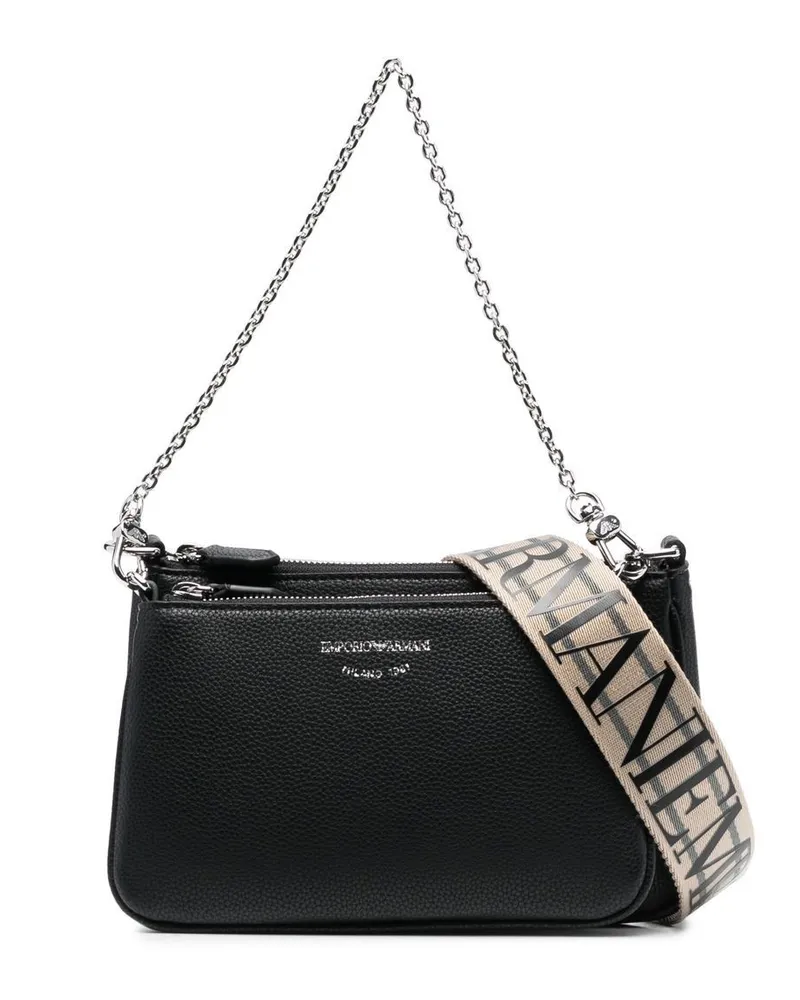 Emporio Armani Umhängetasche mit Logo-Print Schwarz