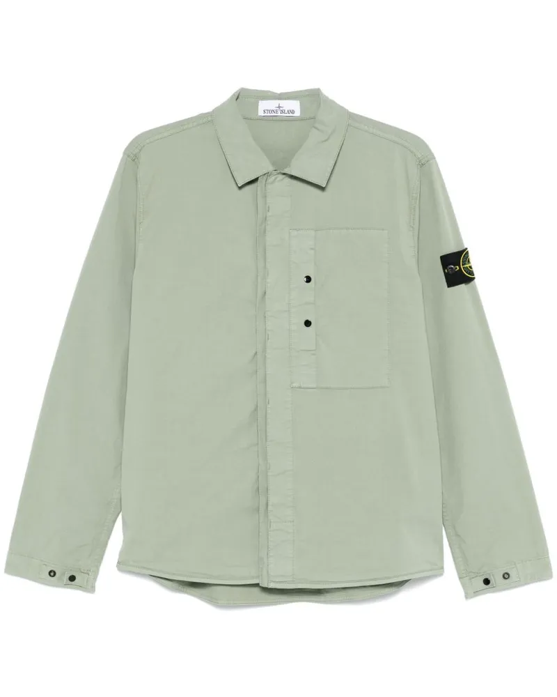 Stone Island Jacke mit Kompass-Patch - Grün Grün