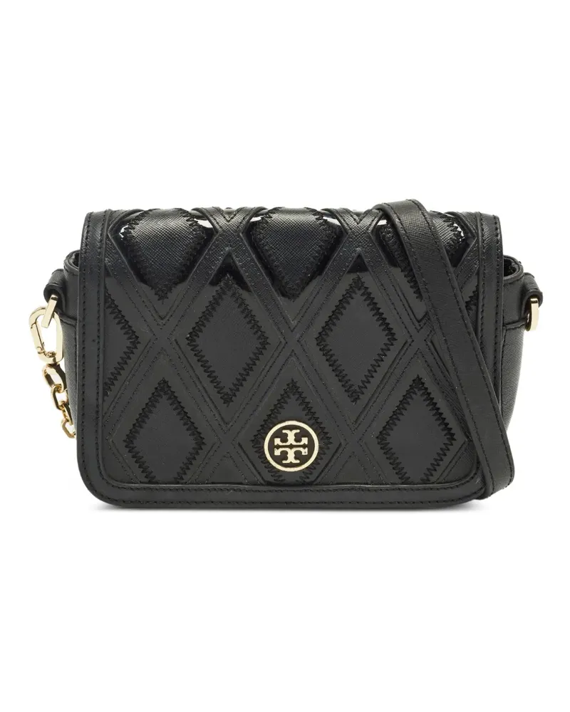 Tory Burch Robinson Umhängetasche im Patchwork-Look - Schwarz Schwarz