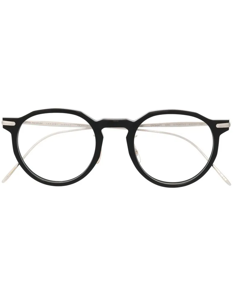 Oliver Peoples Runde G.Ponti-1 Sonnenbrille Schwarz