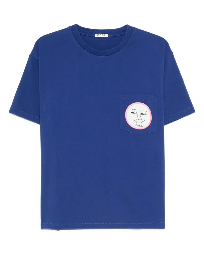 BODE T-Shirt mit Tasche - Blau Blau