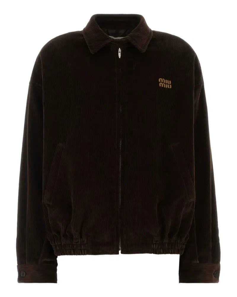 Miu Miu Bomberjacke aus Cord - Braun Braun