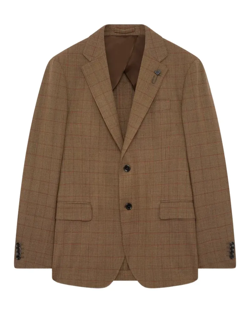 LARDINI Iconic single-breasted blazer - Braun Braun