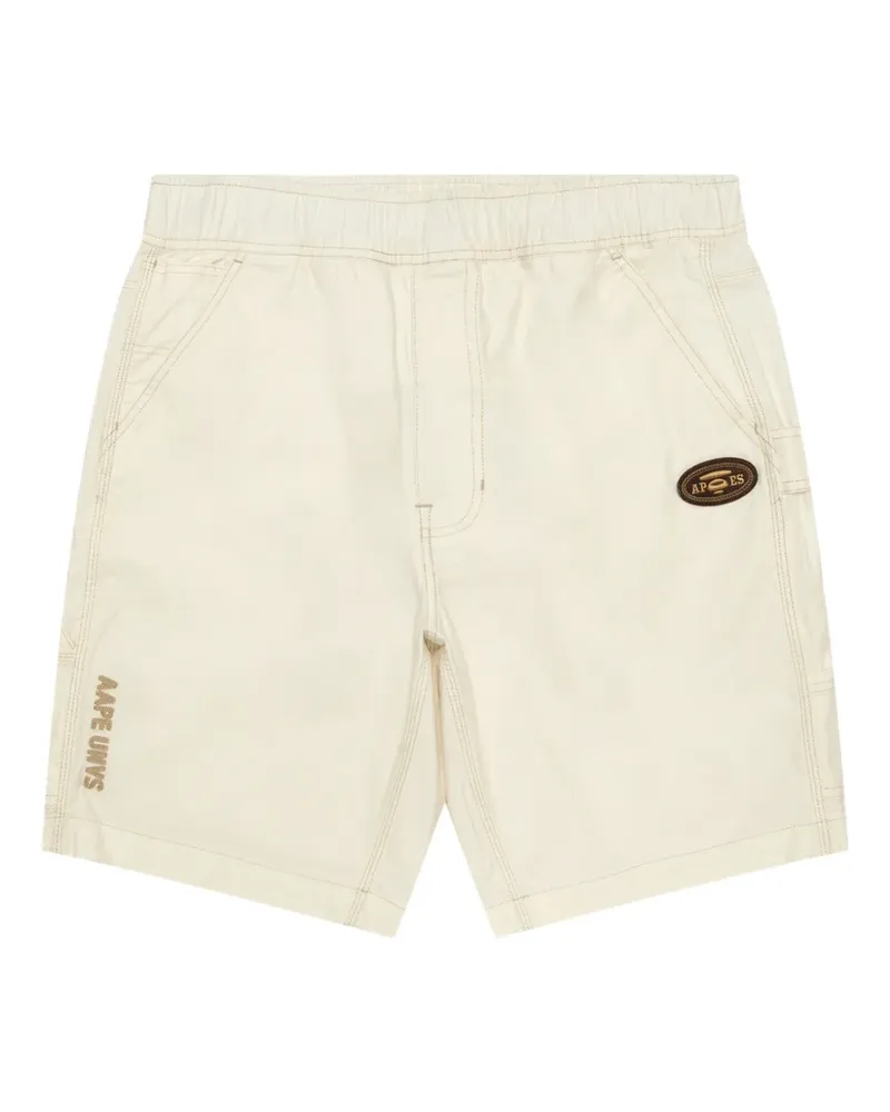 BAPE Shorts mit Logo-Patch - Nude Nude