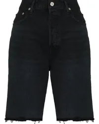 AGOLDE Knielange Jeans-Shorts Schwarz