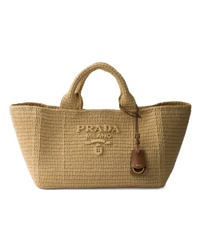 Prada Großer Häkel-Shopper - Nude Nude
