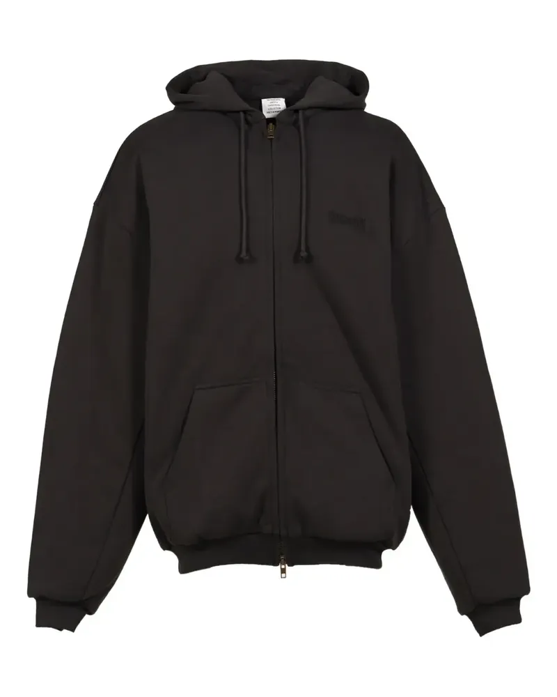 VETEMENTS Jacke mit Logo-Stickerei - Schwarz Schwarz