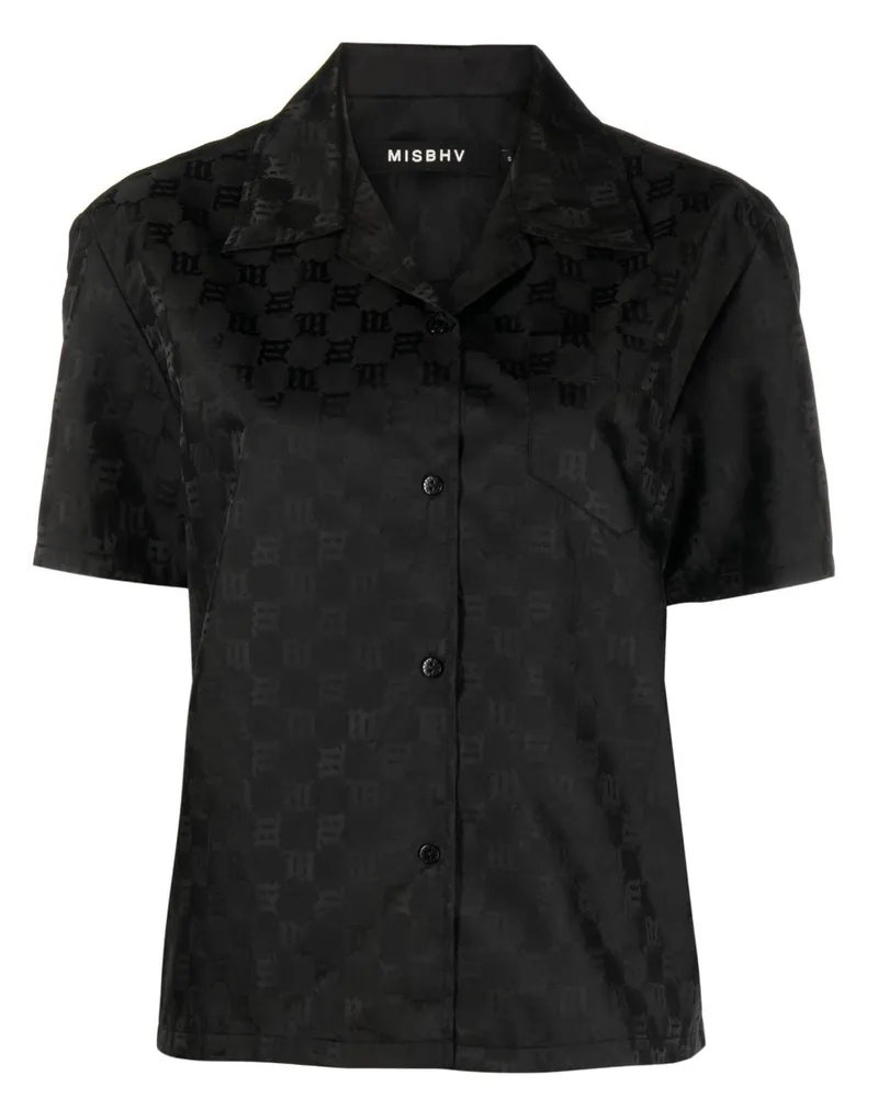 MISBHV Hemd mit Monogramm-Print - Schwarz Schwarz