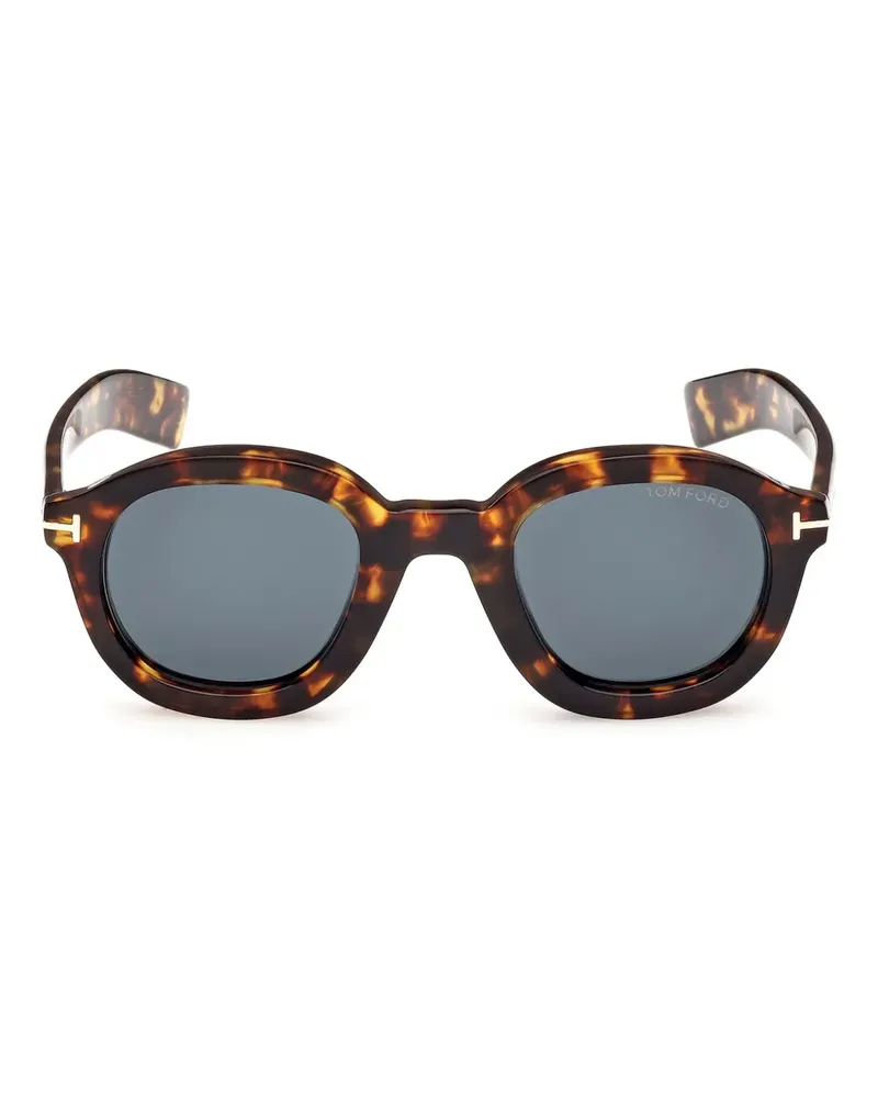 Tom Ford Sonnenbrille mit rundem Gestell - Braun Braun