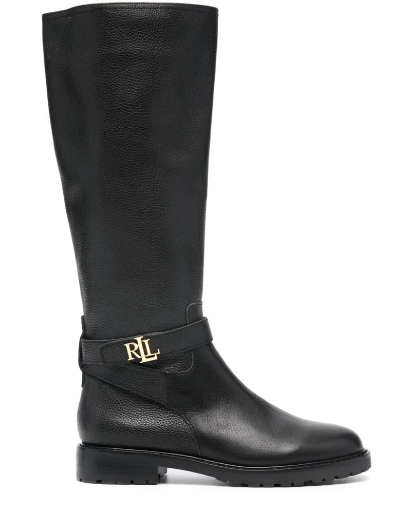 Ralph Lauren Tumbled Stiefel - Schwarz Schwarz