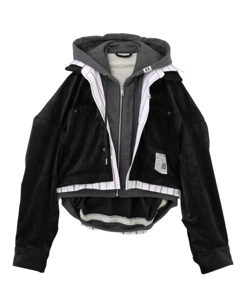 MIHARAYASUHIRO Cropped-Jacke - Schwarz Schwarz