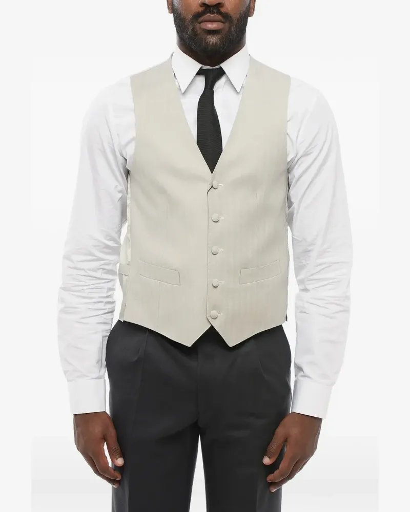 Corneliani button-fastening welt-pocket waistcoat - Grau Grau