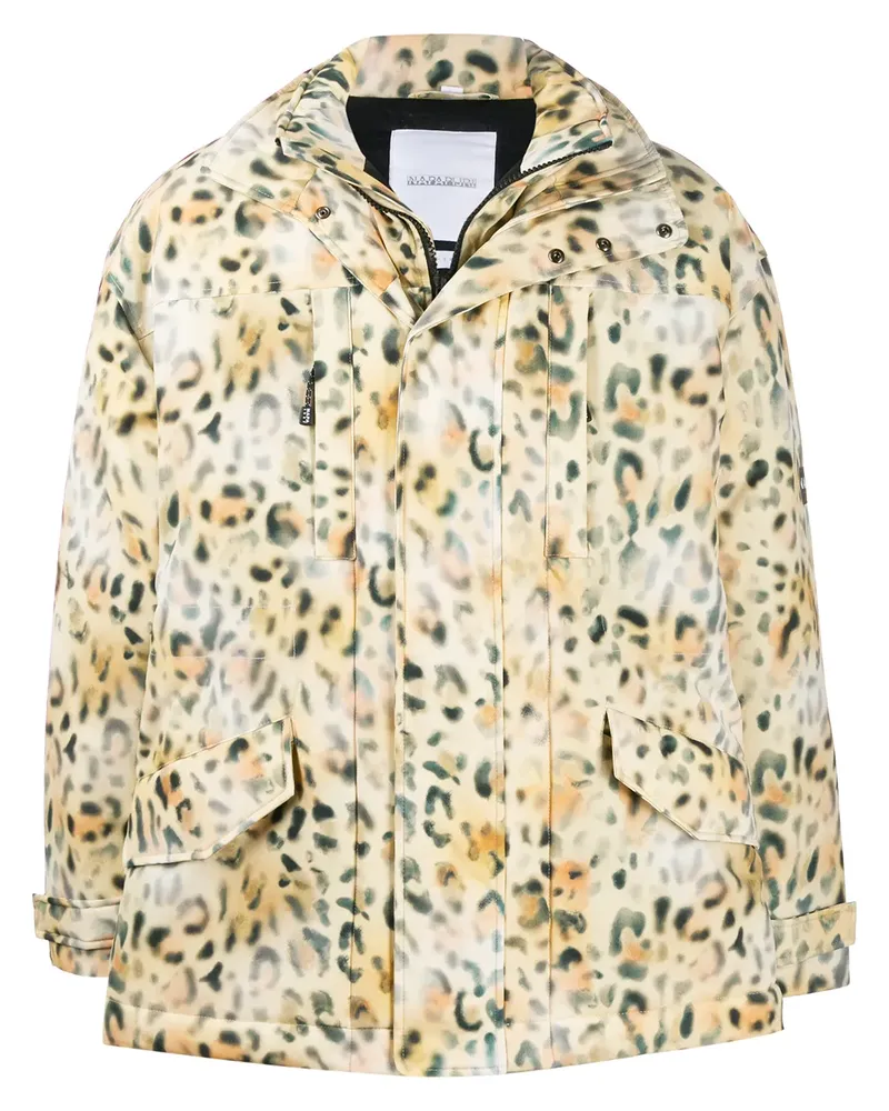 Napa By Martine Rose Gefütterte Jacke mit Spray-Print - Gelb Gelb