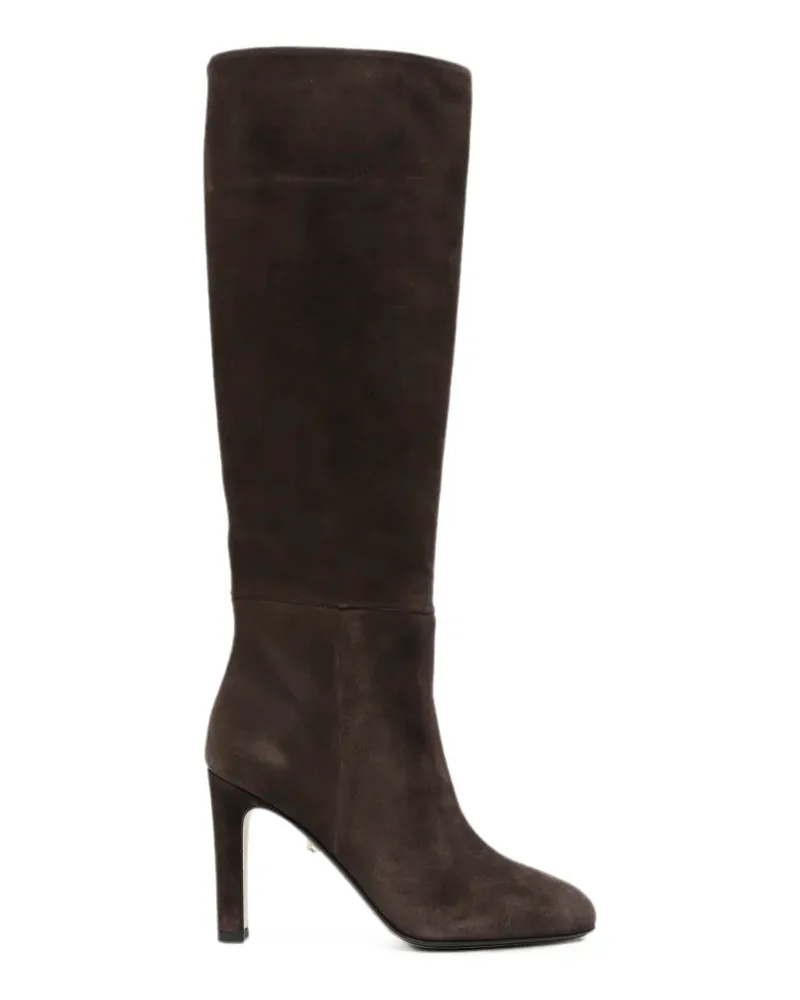 Alevì suede high-heel boots - Braun Braun
