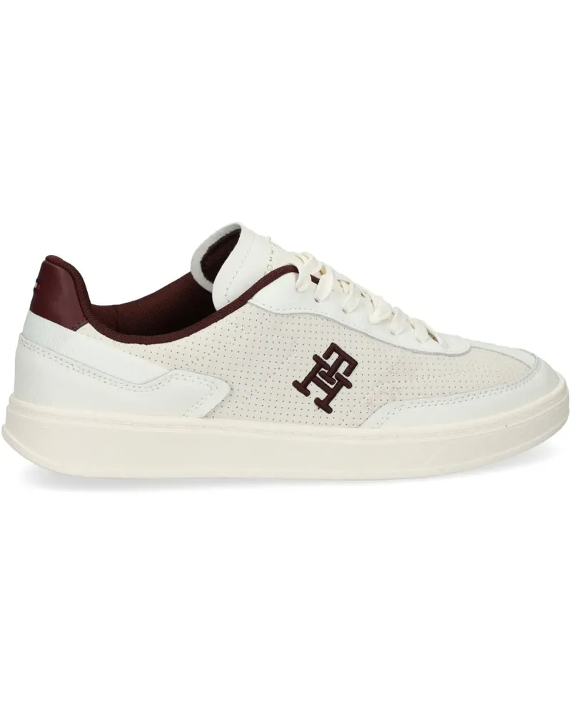 Tommy Hilfiger TH-Monogram Sneakers in Colour-Block-Optik - Weiß Weiß