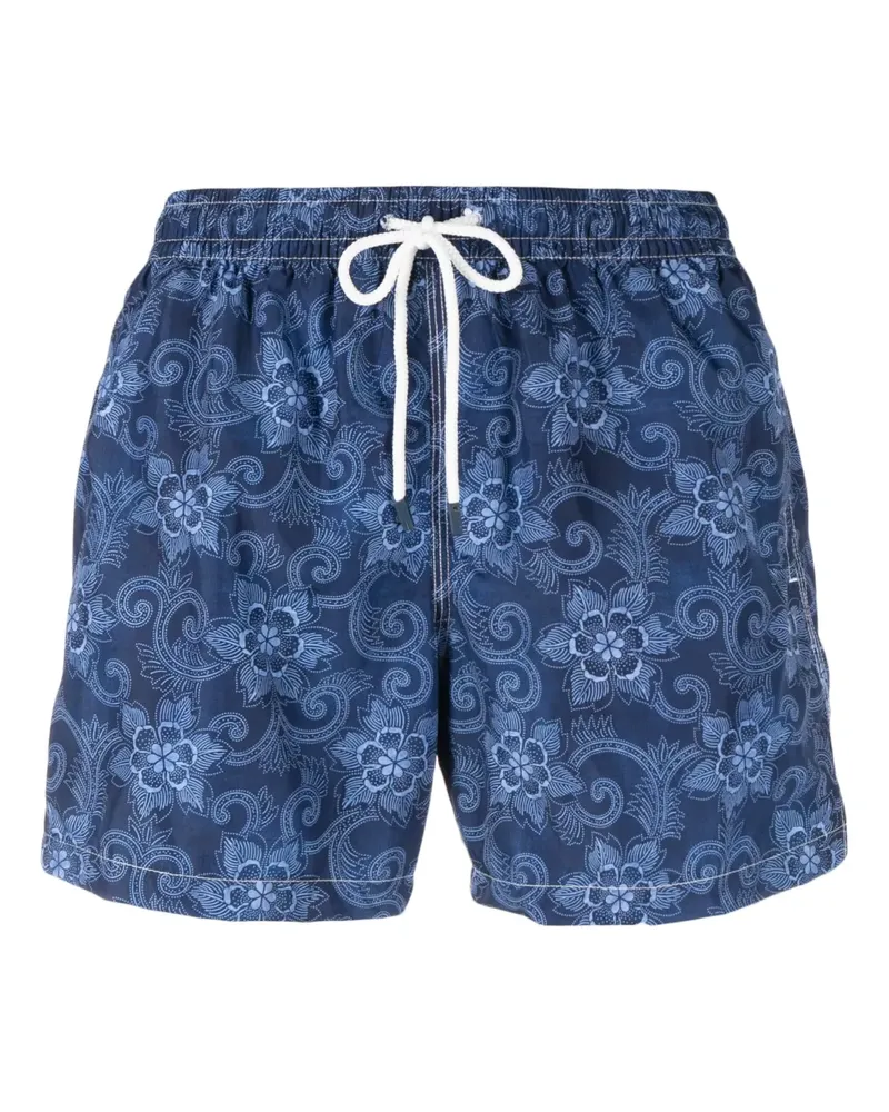 Fedeli Badeshorts mit Blumen-Print - Blau Blau