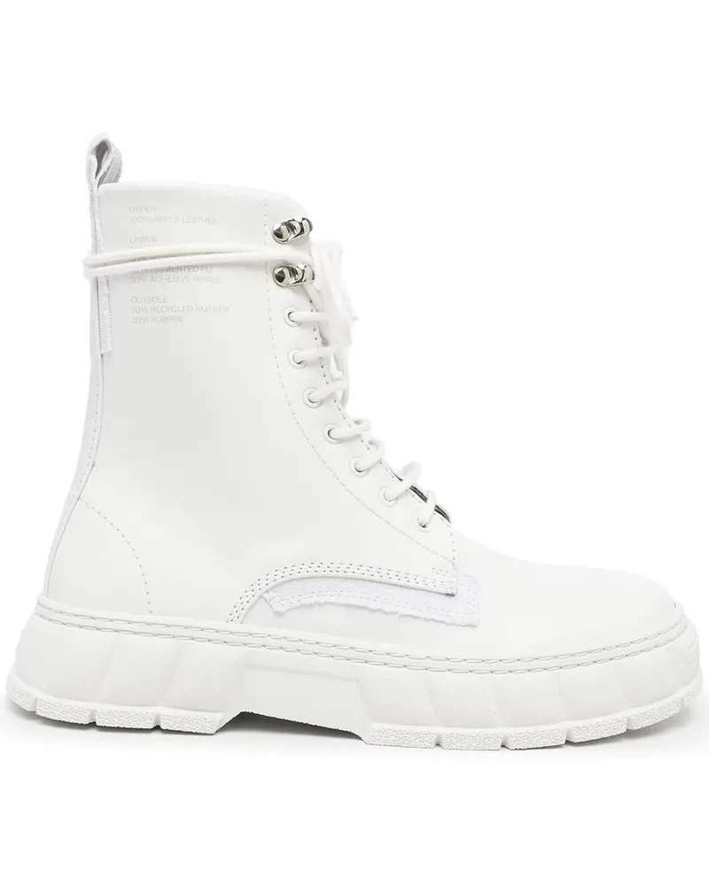 VIRÓN Stiefel im Military-Look - Weiß Weiß