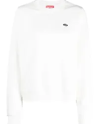 Diesel Sweatshirt mit Logo-Stickerei Weiß