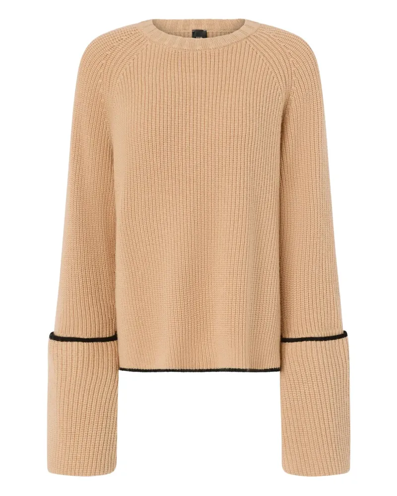 Pinko Gerippter Procida Pullover - Nude Nude